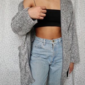 fuzzy cardigan w/ pockets!